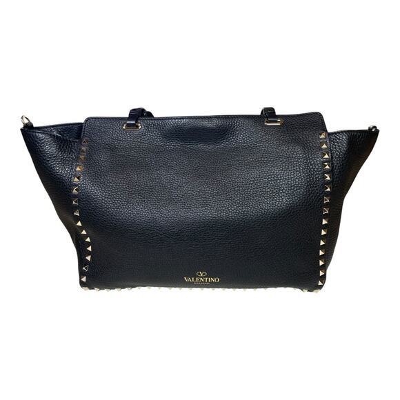 Valentino Garavani Medium Grainy Calfskin Rockstud Bag Black - Picture 5 of 12